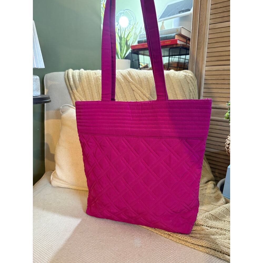 Vera Bradley Quilted Tote Bag - Majestic Magenta - Picture 4 of 6